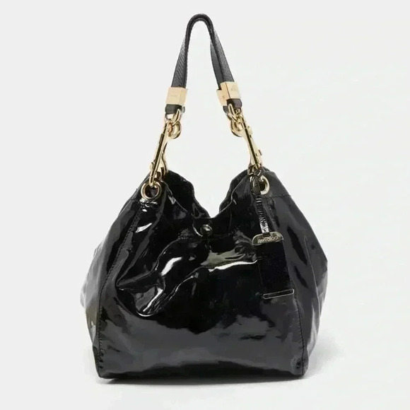 Jimmy Choo Patent Leather Large Lohla Jane Tote - Picture 1 of 12